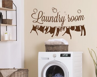 Laundry Room Wall Decal: Vinyl Laundry Sign Decor P70