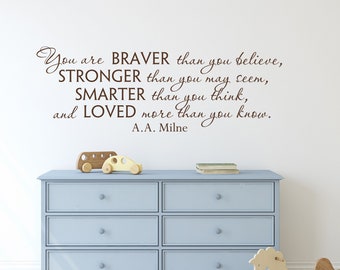 Nursery Wall Decal: A.A. Milne Quote P148