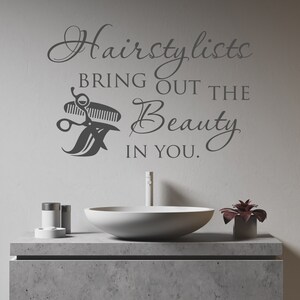 Hairstylist Quote Wall Decal: Beauty Salon Decor P51