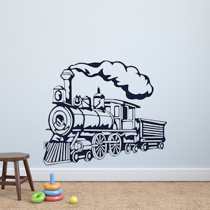 Train Wall Decal - Train Wall Sticker - Train Wall Art For Kids - Train Nursery Decor - Playroom Wall Decor - Childrens Room Decor 255