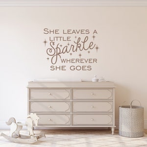 Wall Decal Quote for Kids She Leaves A Little Sparkle Wherever - Etsy