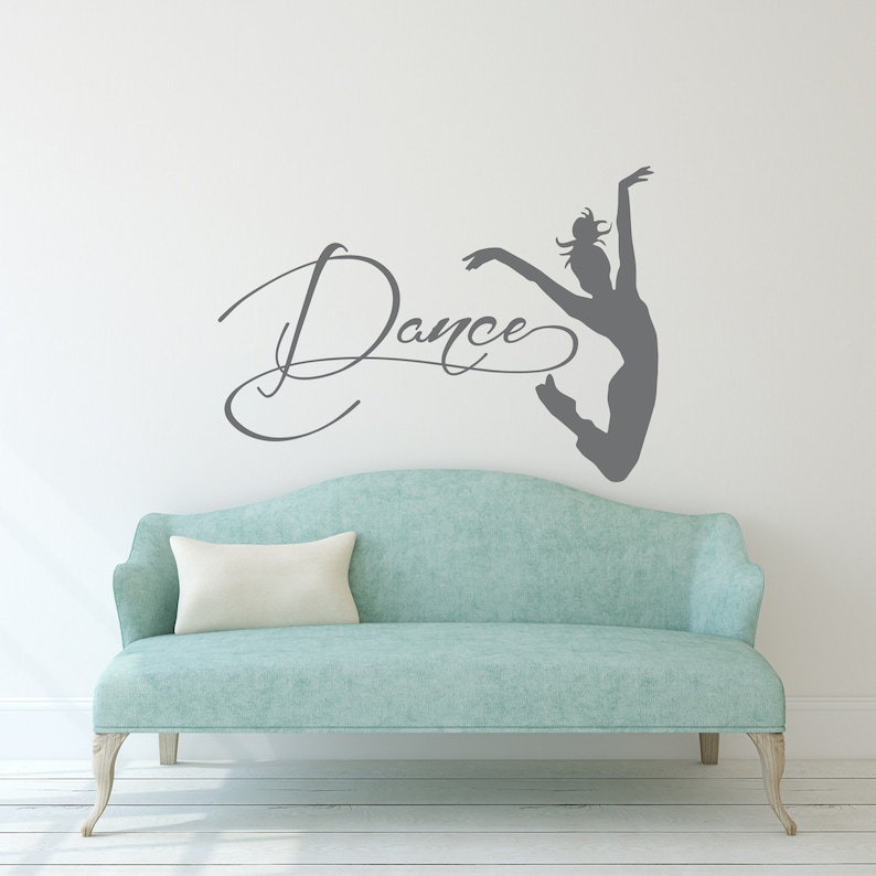 Dance Wall Decal Vinyl Sticker Dancer Silhouette Wall Decal Etsy
