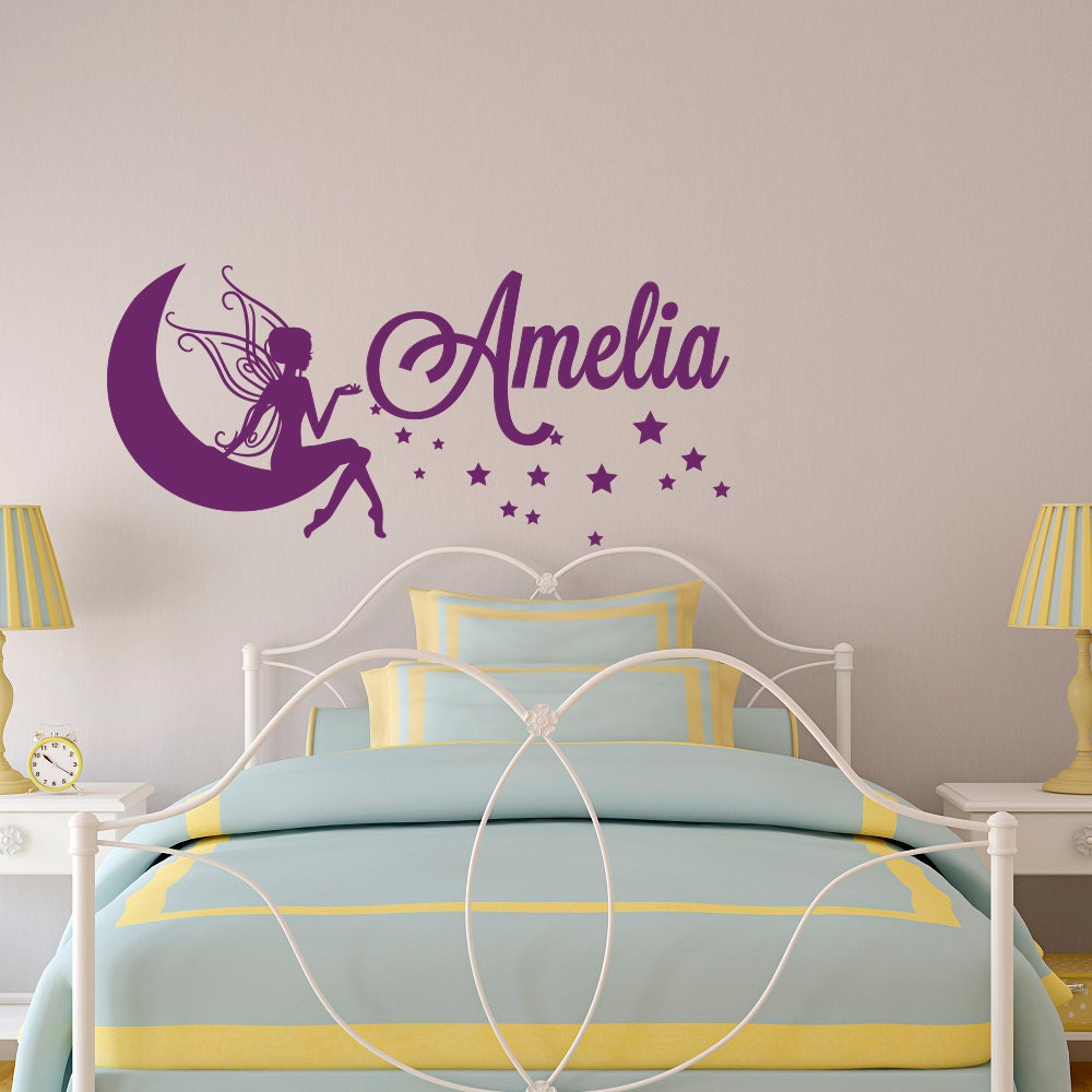 Personalized Name Wall Decal Baby Girl Nursery Wall Decal Etsy