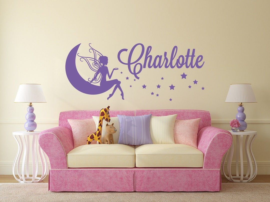 Personalized Fairy Name Wall Decal: Girl's Bedroom Decor P12 - Etsy
