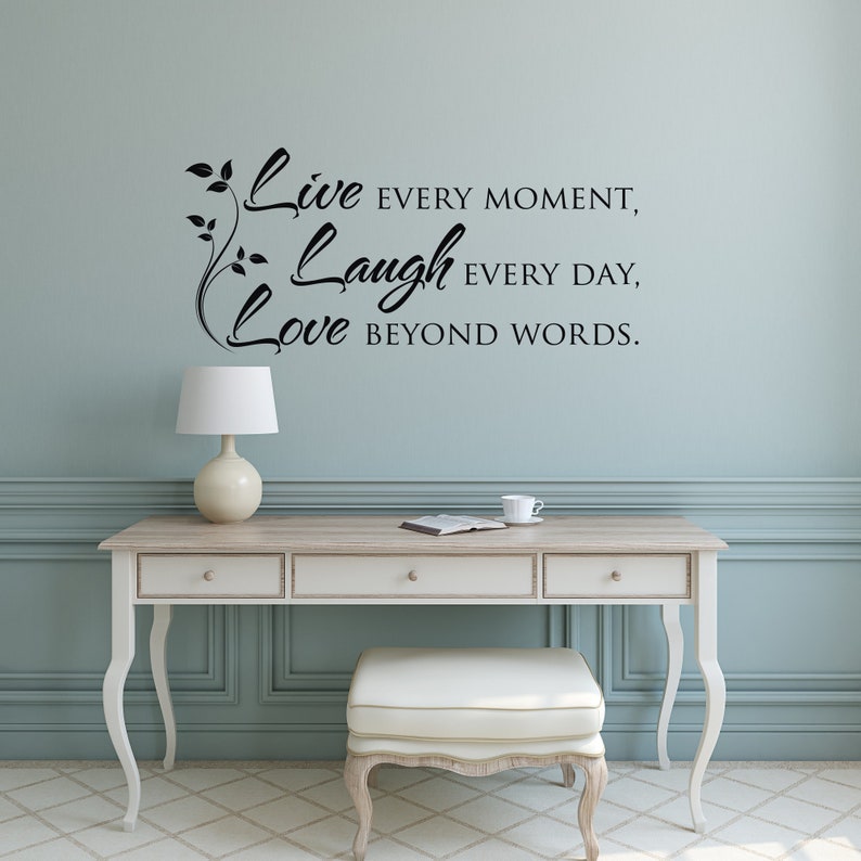 Live Laugh Love Wall Decal Quote Inspirational Quote Wall Etsy UK