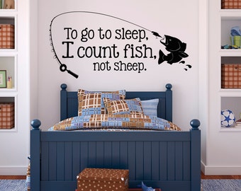 Fish Not Sheep Wall Decal: Nursery Kids Room Decor P19