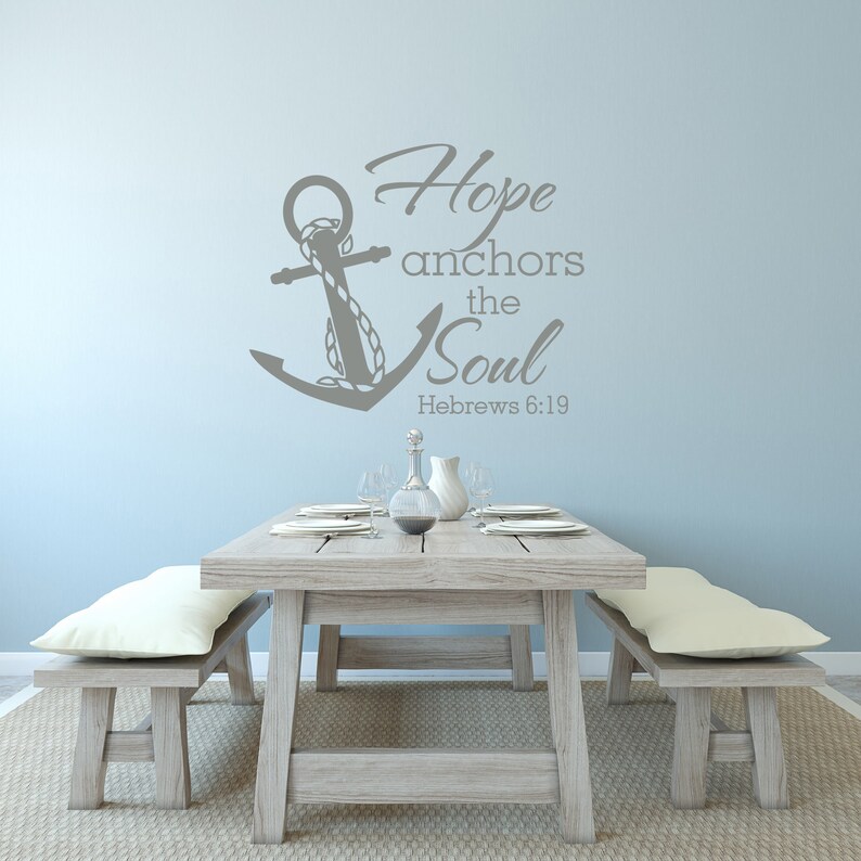 Hope Anchors the Soul Wall Decal Hebrews 619 Christian Wall Etsy