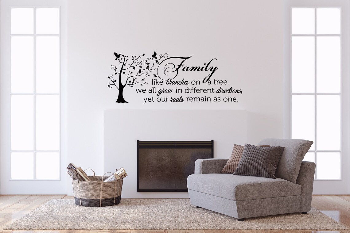 Family Wall Decal Quote Family Like Branches on A Tree Vinyl Etsy