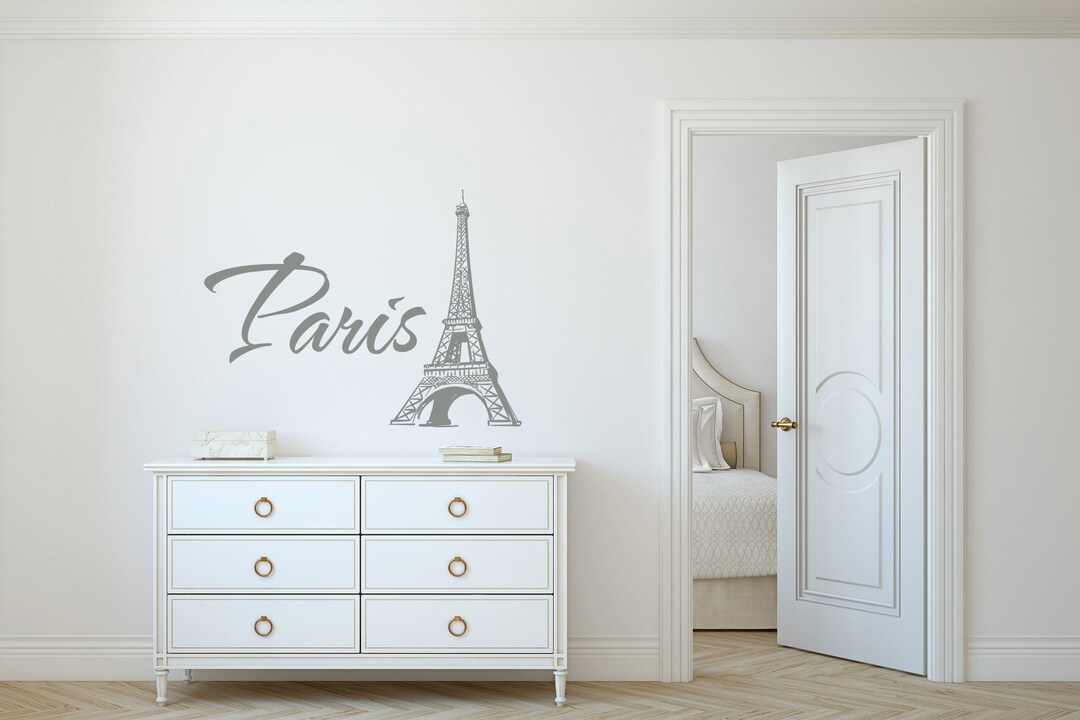 Paris Wall Sticker Eiffel Tower Wall Decal Paris Wall Art Etsy
