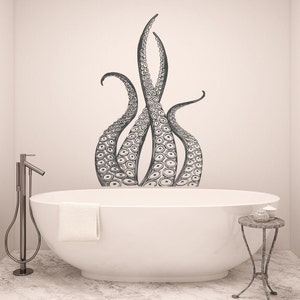 Octopus Tentacles Decal- Kraken Wall Decal Ocean Sea Animals Octopus Tentacles Decor- Nautical Wall Decals Bedroom Bathroom Home Decor 036