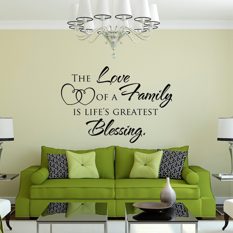 Family Wall Quote Decal the Love of A Family is Life’s - Etsy