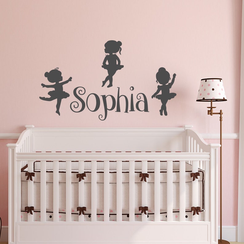 Girl Name Wall Decal Little Ballerina Personalized Ballet R Decor Decals Nursery Girls 153