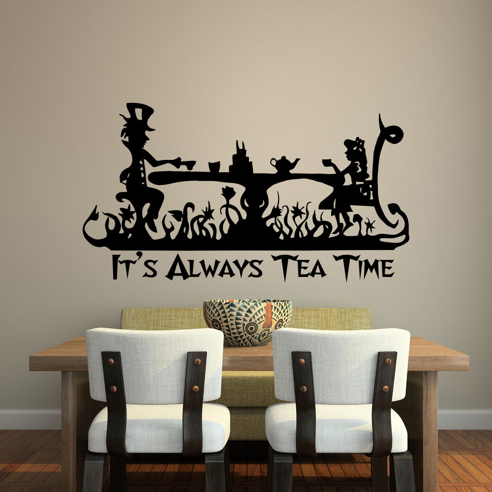 It's Always Tea Time Wall Decal Quote Alice In Wonderland | Etsy