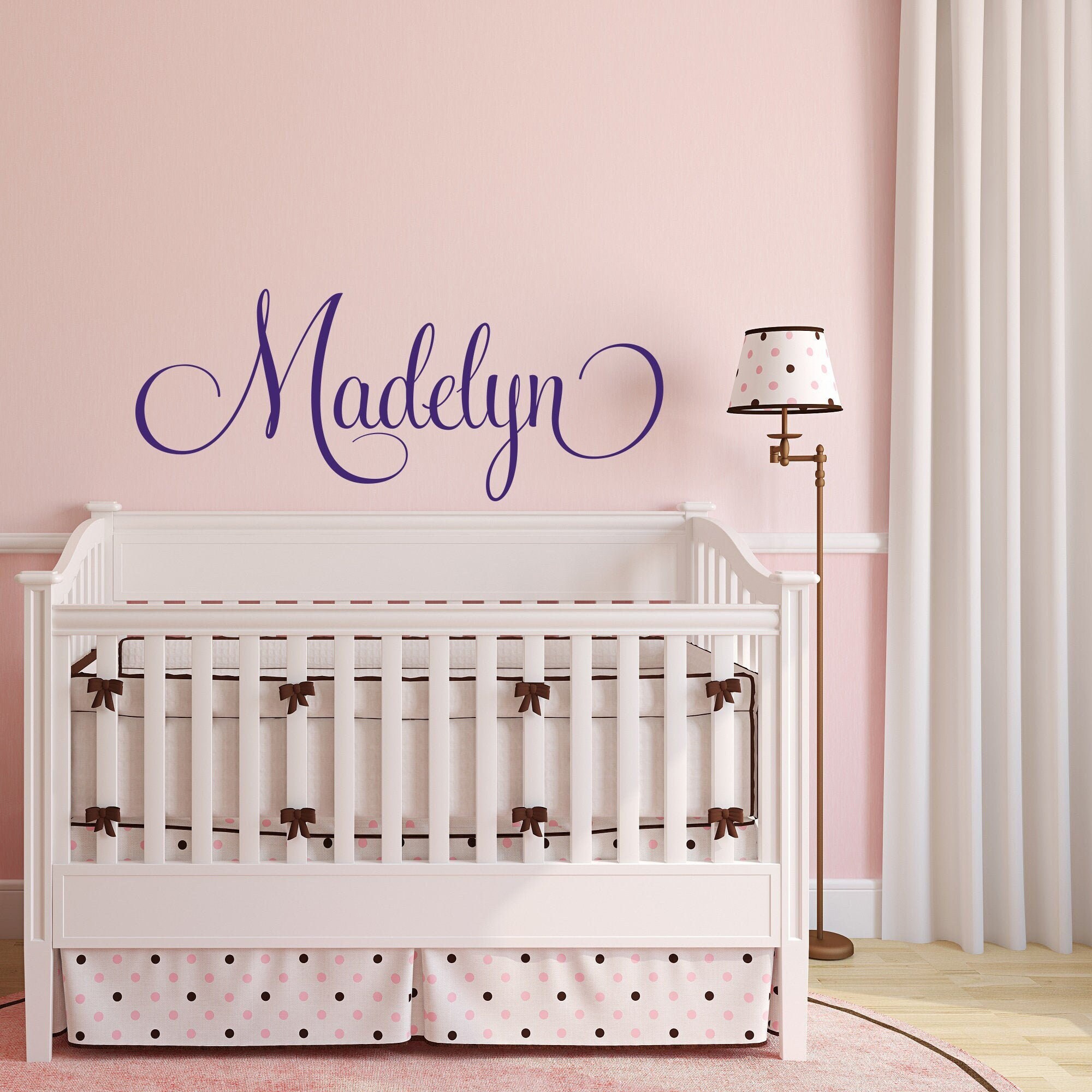 Personalized Name Wall Decal - Girls Nursery Decor P207 - Etsy
