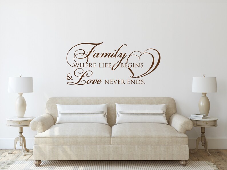 Family Wall Art Decal Love Wall Decor Family Blessing Wall Etsy
