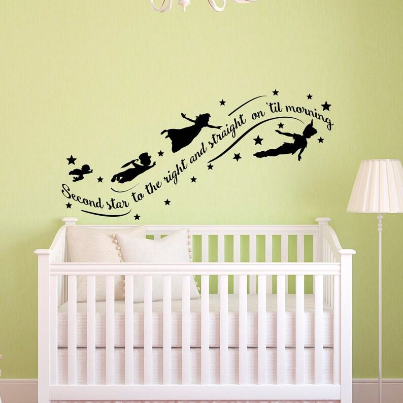 Peter Pan Wall Decal E Decals Nursery Second Star To The Right Es Kids Boys Room Playroom Home Decor 010