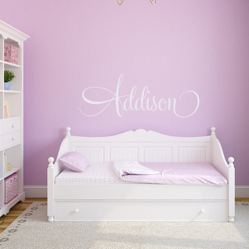 Girls Name Wall Decal Nursery Wall Decor Personalized Etsy