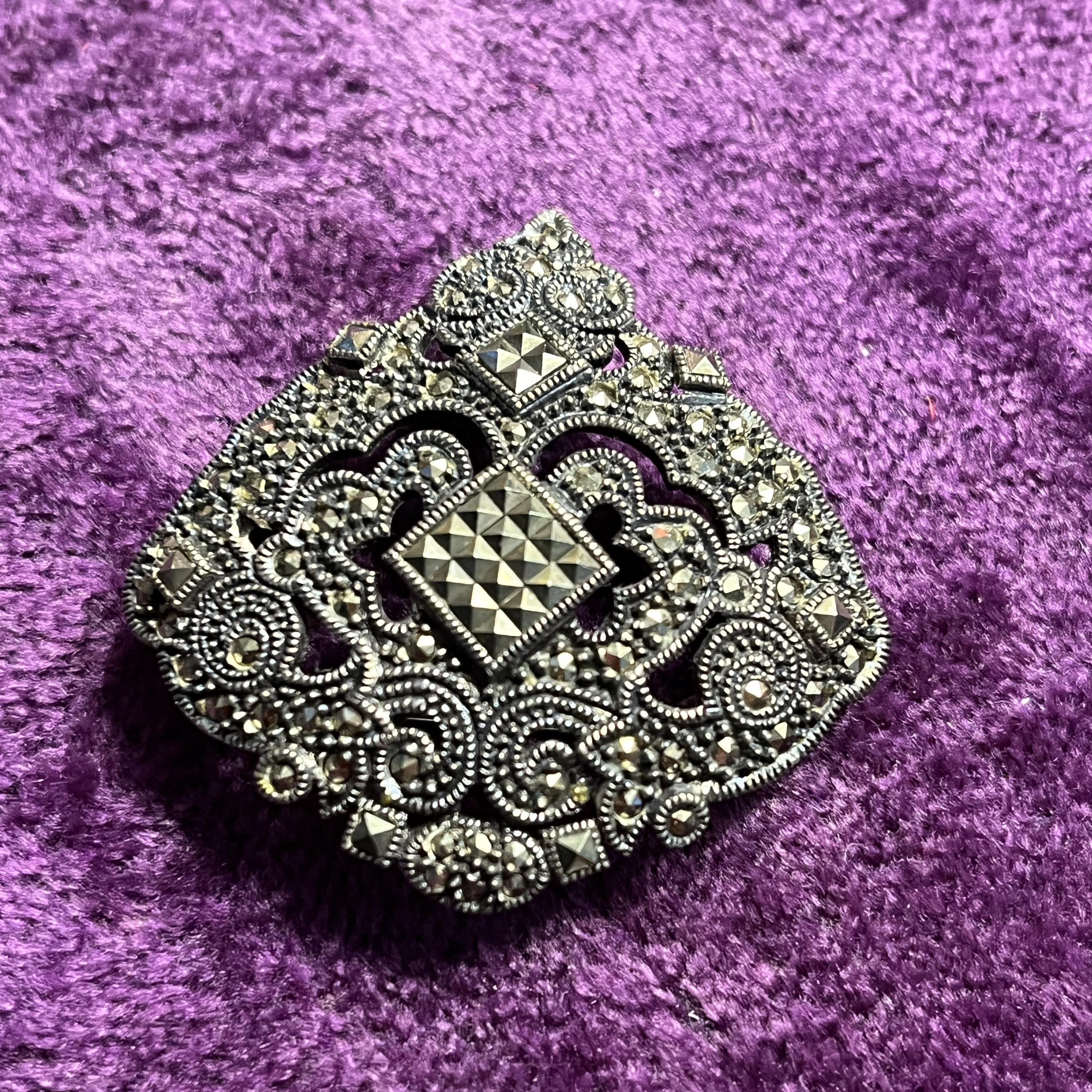 Judith Jack ガーネット バゲットカット マーカサイト装飾 925 シ Judith Jack 925 Sterling Silver Jewelry Lot 13 Pc Marcasite