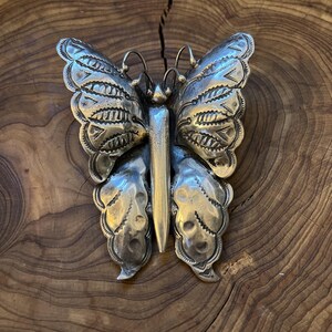 Navajo Silver Butterfly Brooch - Etsy