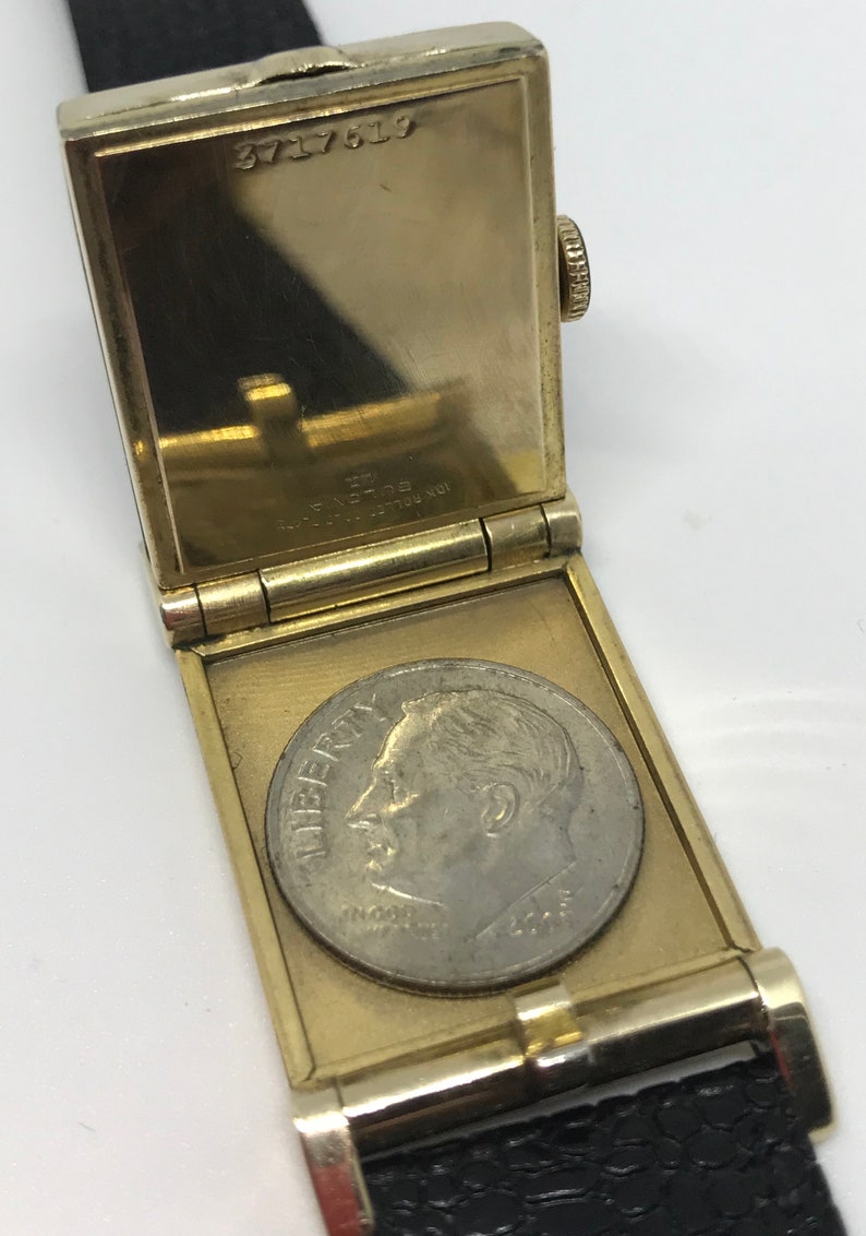 Vintage Rare Bulova Watch Flip up Flip Top Photo Wrist Watch Etsy