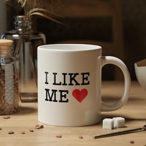 I Like Me Jumbo Mug, 20oz - Coffee Mug, Espresso Cup, Large Latte Drinkware, Humorous Self-care, Gift for Comic Lovers