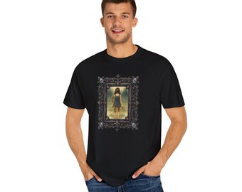 Mushroom Girl Surrealist T-Shirt: Psychedelic Fungi Graphic Tee