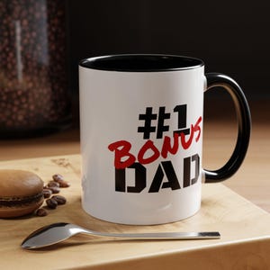 Bonus Dad Coffee Mug, Stepdad Father&#39;s Day Gift, Gaming special ops gift Mug, Stepdad Present, from step kids, Stepped Up