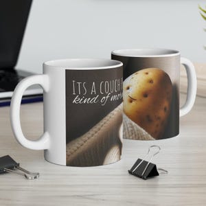 Its a Couch Potato kind of morning Ceramic Mug 11oz, Farmer Gifts, Lazy Day Cup, Cute Potato gift, Gifts for brother, Gifts for her