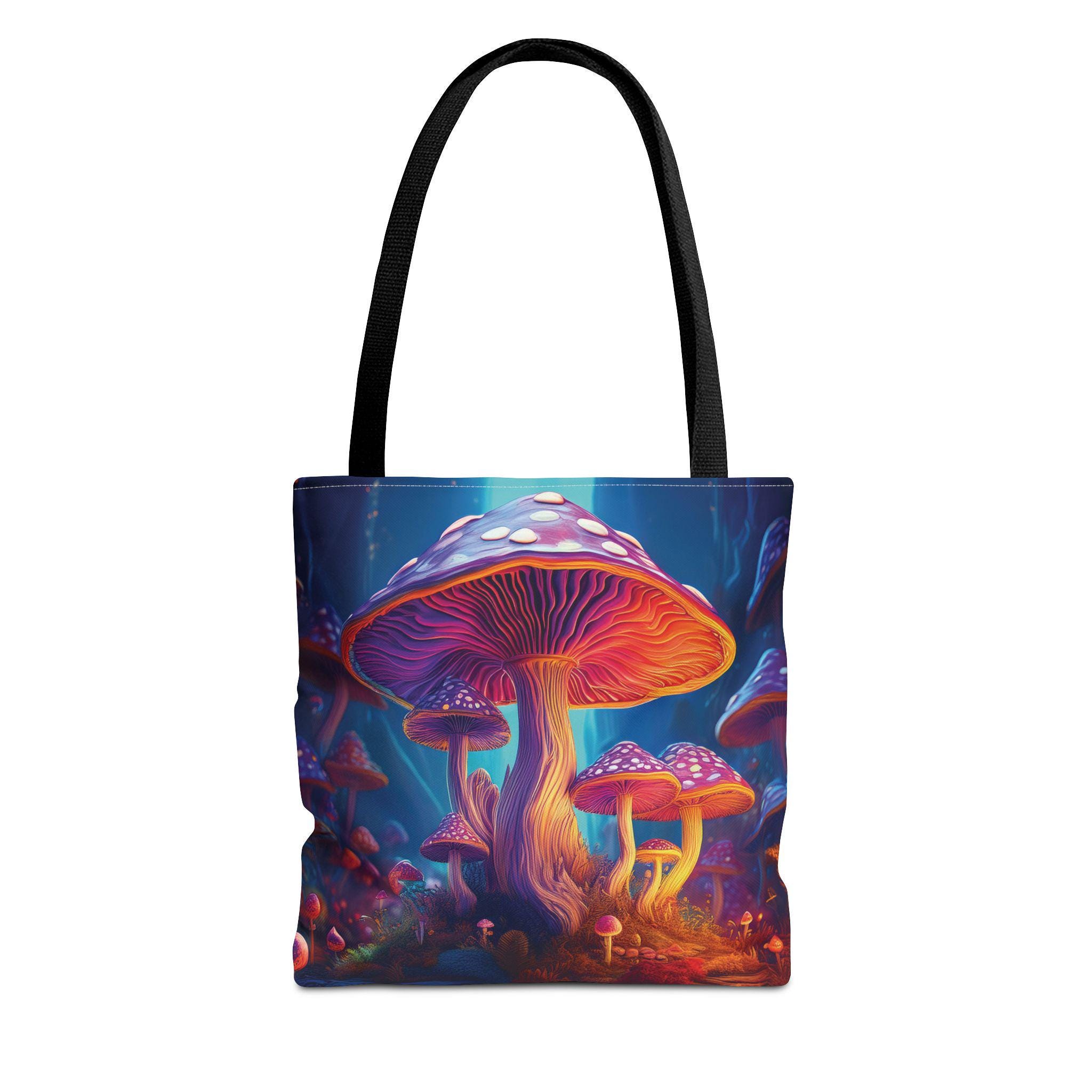 Psychedelic Mushroom Art Tote Bag: Trippy Hippy Gift - Etsy