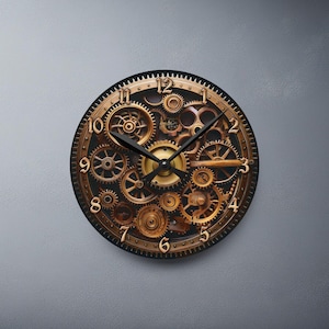 Steampunk Gear Wall Clock: Acrylic Clockwork Decor