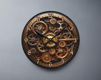 Steampunk Gear Wall Clock: Acrylic Clockwork Decor