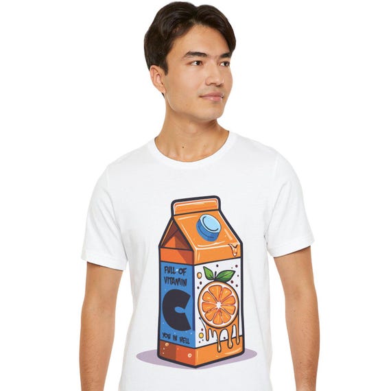 Vitamin C Sarcastic Orange Juice T-shirt, Funny Carton Tee - Etsy