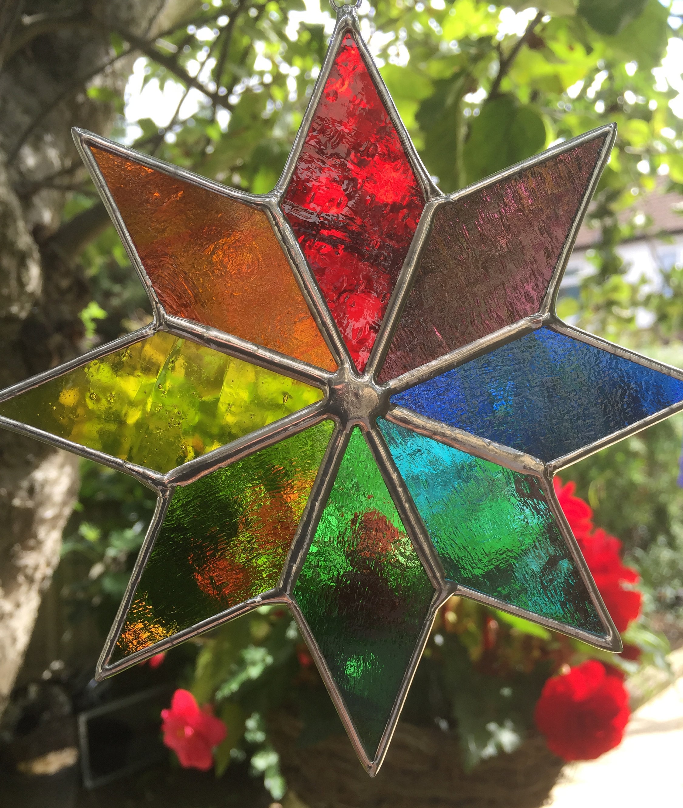 Stained glass christmas ornaments for sale Clearance