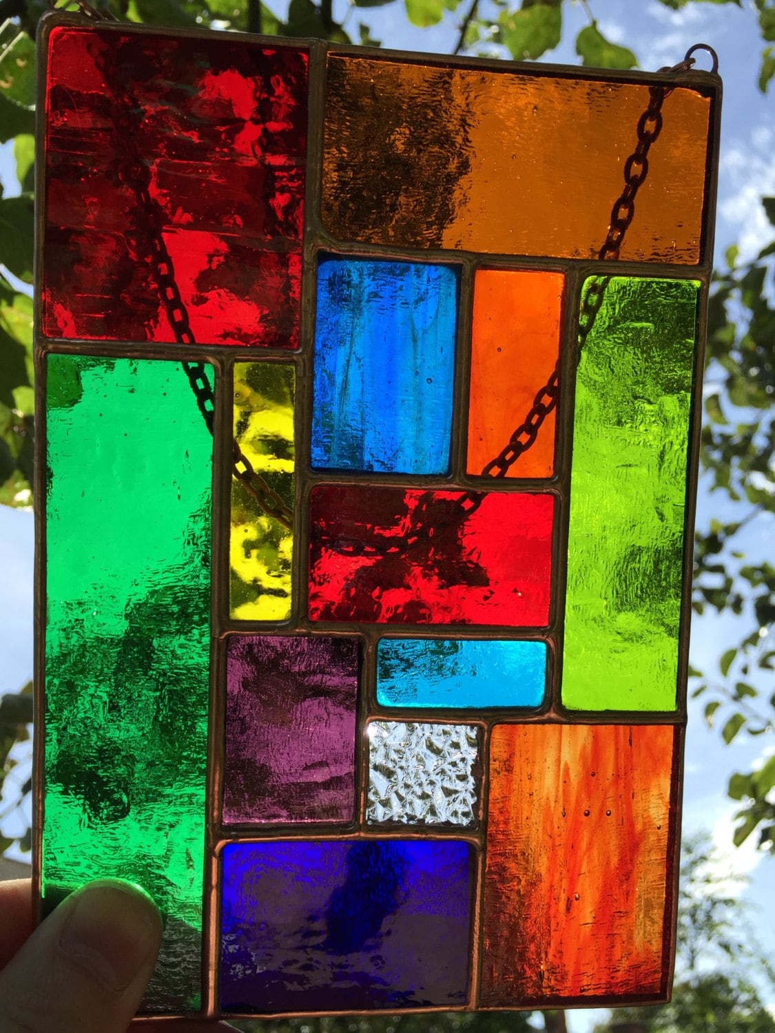 Colin Rhodes on X: ✨Recent Make✨ This stained glass suncatcher has a  copper patina finish. A good combo of colours. Enjoyed making this one 👌 .  . #stainedglass #glassart #glass #art #artisan #