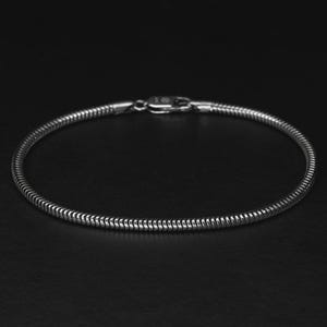 Sterling Silver Snake Bracelet: Handmade Weaved Chain, Sydney Made