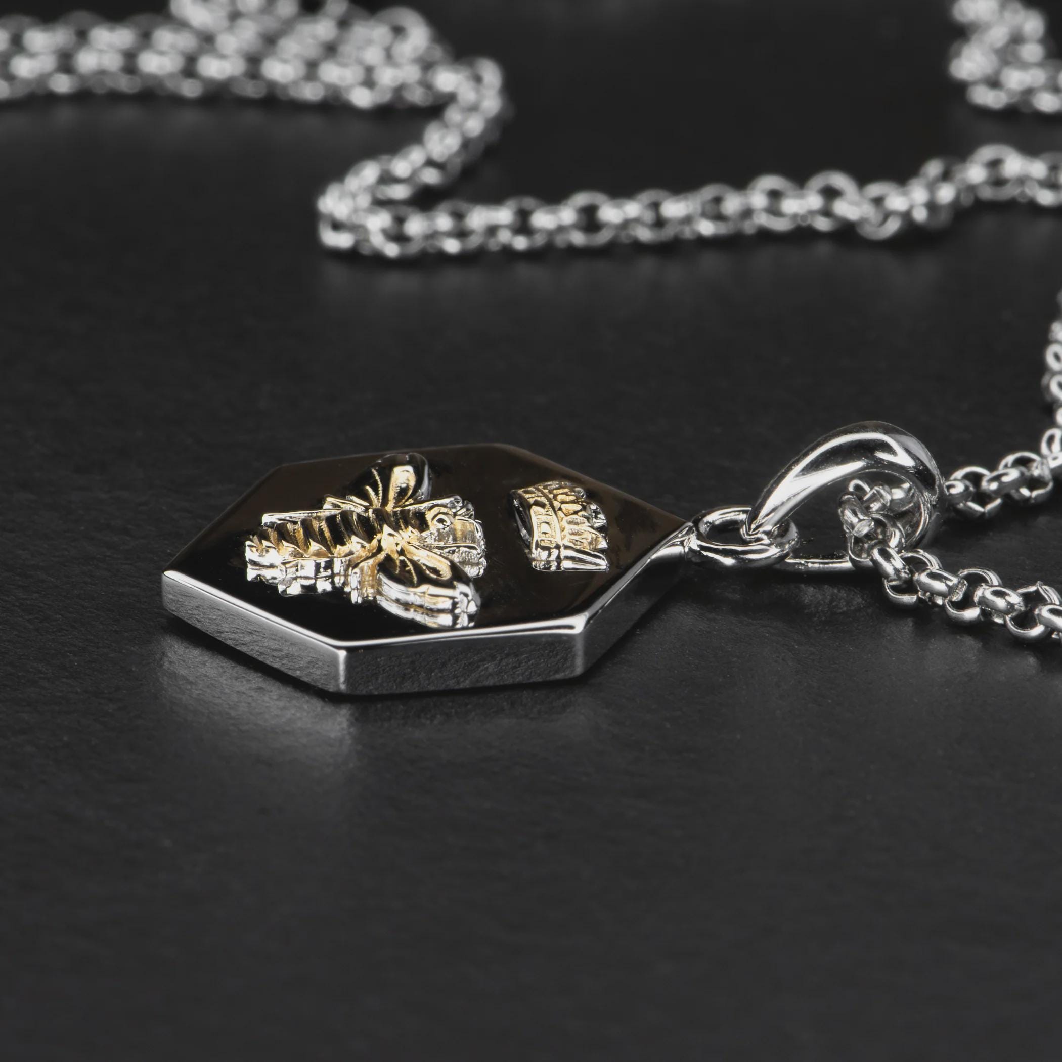 Collana A Forma Di Ape In Oro Rosa, Oro Rosa 18k Su Argento - Foto 2