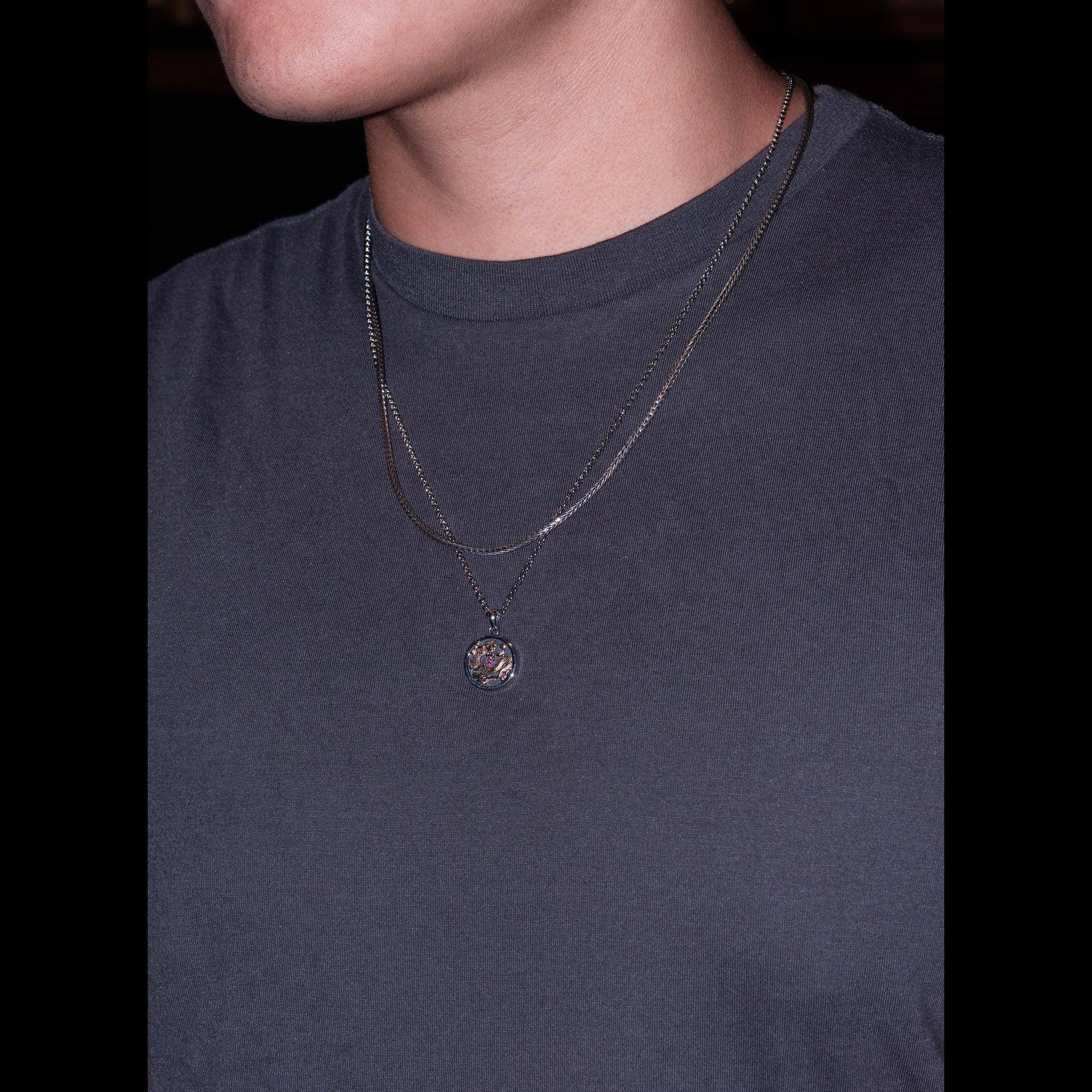 Collana A Forma Di Ape In Oro Rosa, Oro Rosa 18k Su Argento - Foto 7