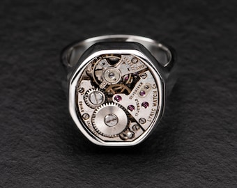 Vintage Silver Ring, Vintage Jewellery, Steampunk Jewellery, Silver Sterling 925, Men&#39;s, Women&#39;s, Unisex Ring - THE WRITER