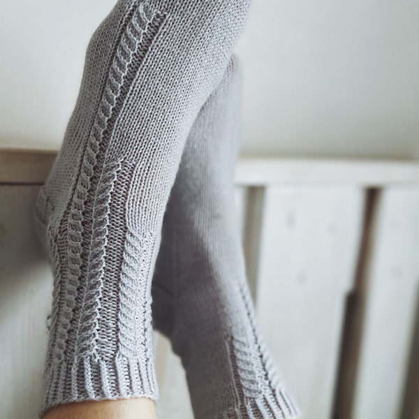 March Socks knitting pattern x top down socks knitting pattern