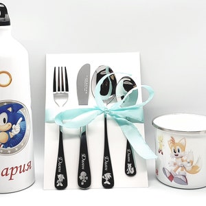 Kids Cutlery With Engraving, Personalized Cutlery, Custom Kids Metal Mug, Personalized Metal Bottle, Toddler Utensils,Christmas Gift For Kid