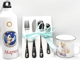 Kids Cutlery With Engraving, Personalized Cutlery, Custom Kids Metal Mug, Personalized Metal Bottle, Toddler Utensils, Kids Birthday Gift