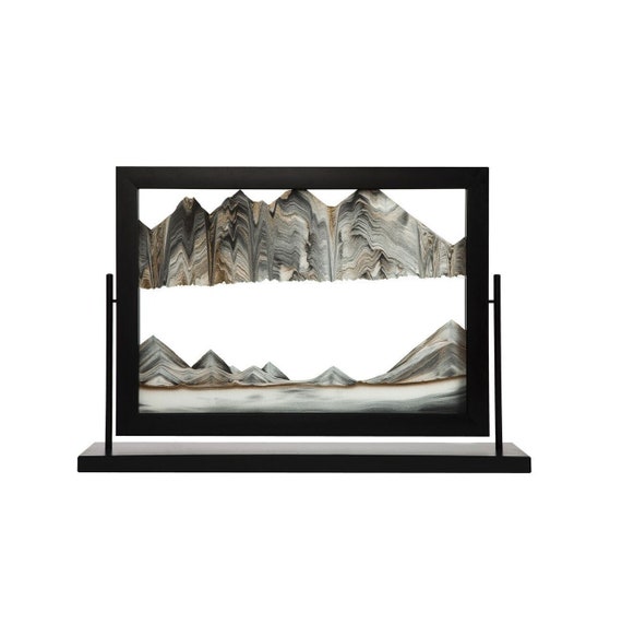 Panorama BLACK BEAUTY original moving sand art picture by KB the Sandman