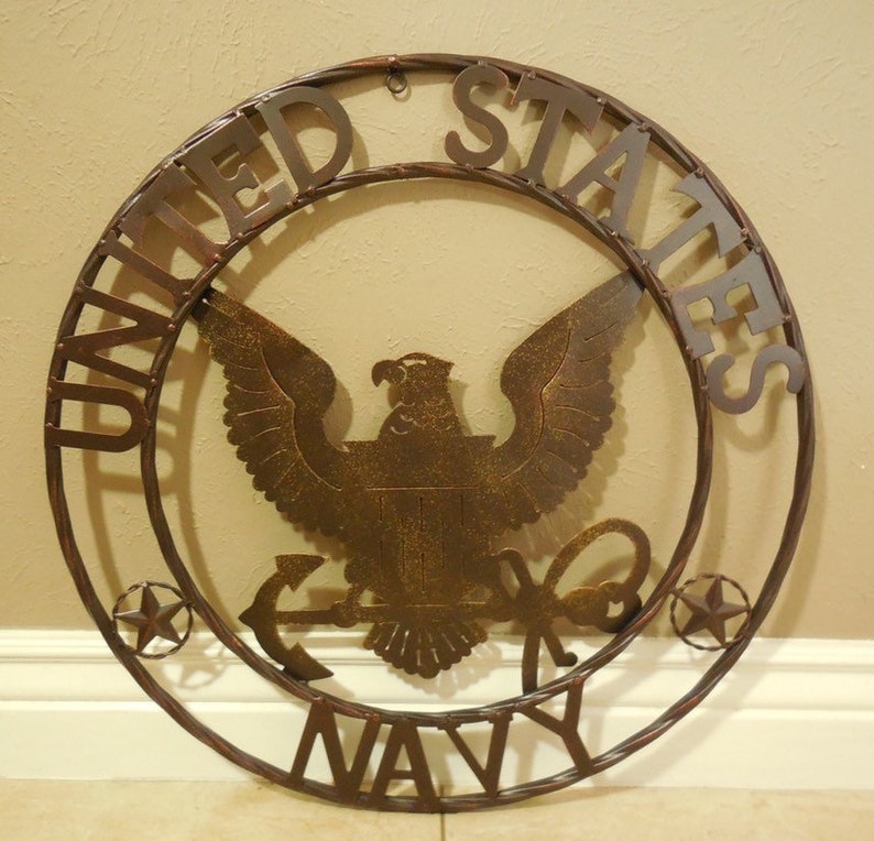 24 US NAVY Military Metal Wall Art Western Home Decor Etsy