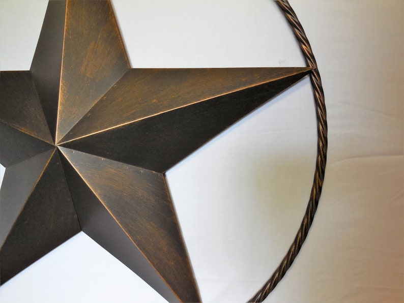 36 RUSTIC BRONZE Copper Metal Barn Star Wall Art Twisted Etsy