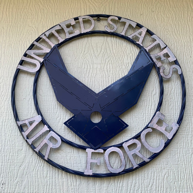 24 US AIR FORCE Military Metal Wall Art Western Home Etsy