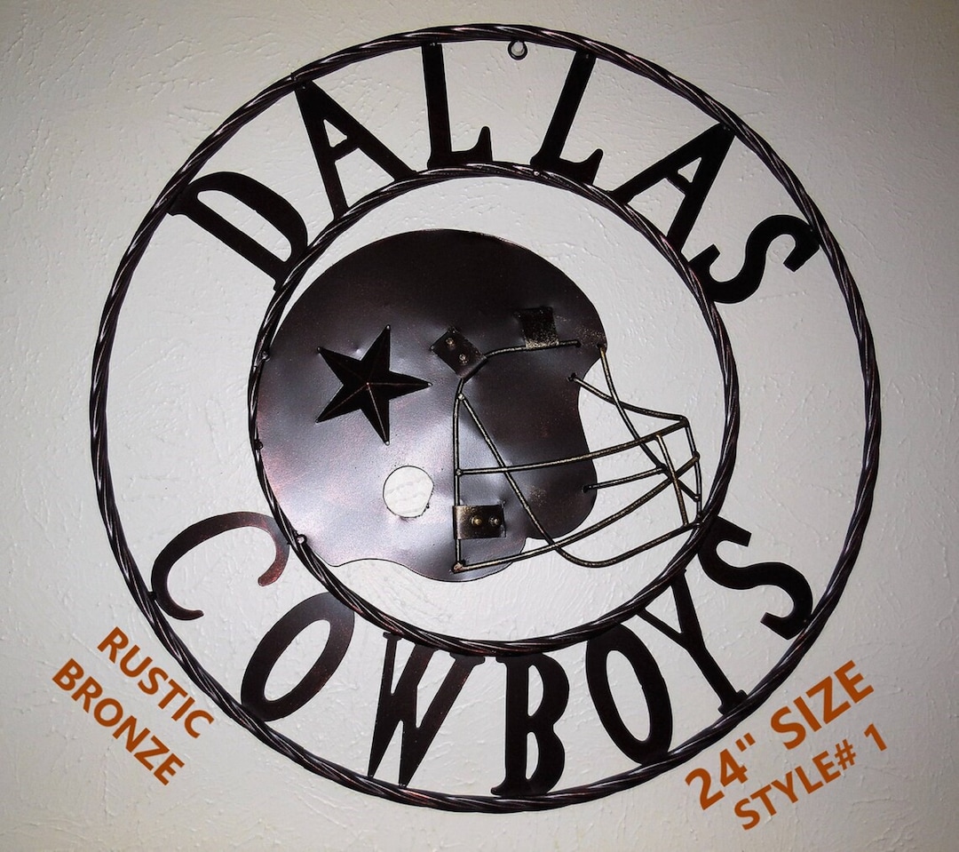 DALLAS COWBOYS Custom Metal Vintage Craft Team Sign Western Home Decor