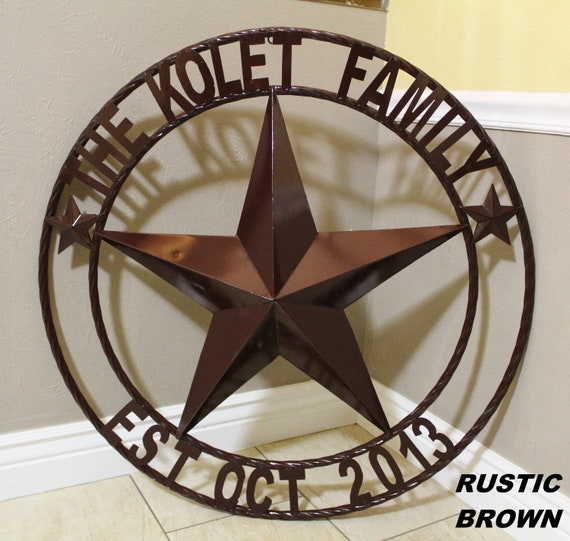 Rustic Cast Iron WESTERN STAR set inside a TWISTED ROPE WALL decor