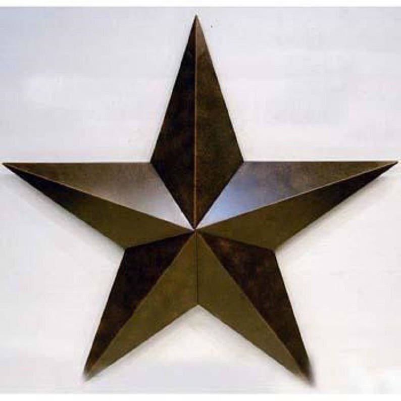 36 Barn Metal Star Wall Art Decor Design Western Home Vintage Rustic Dark Bronze New