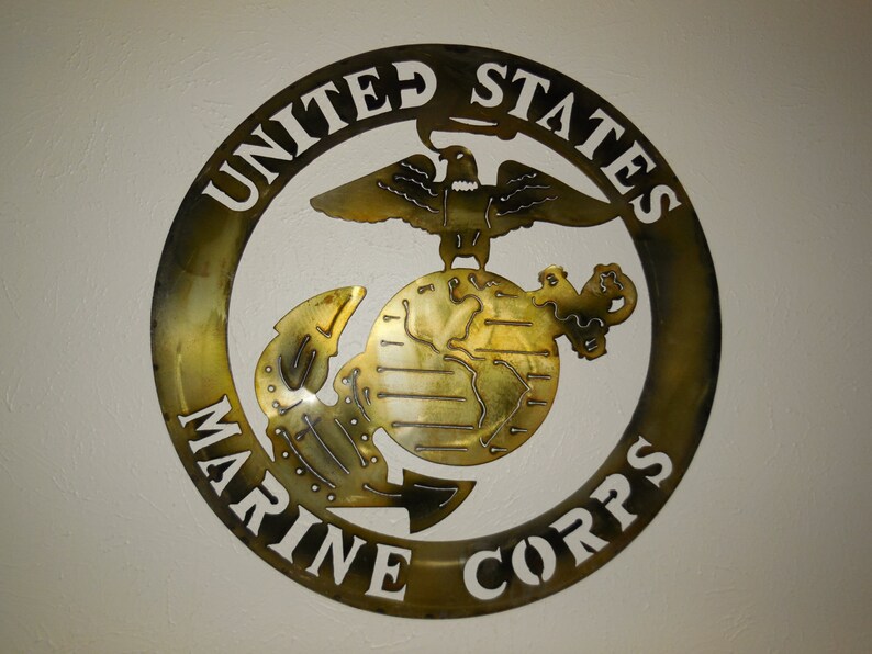24 United States MARINE CORPS Metal Wall Art Western Etsy