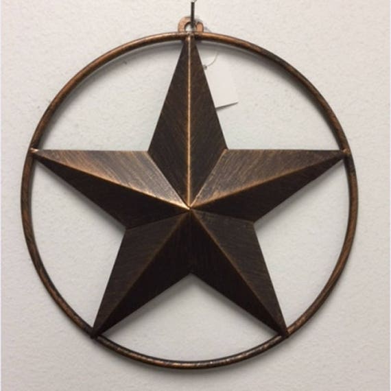9 Barn Metal Star With Solid Ring Design Western Home Etsy